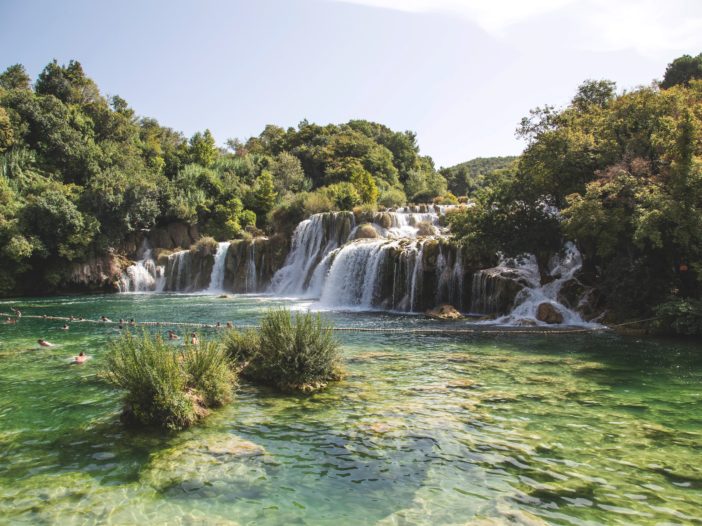 image of a tropical waterfall